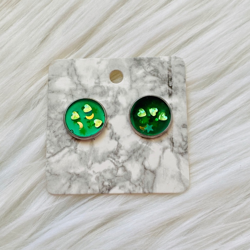 St Patrick’s day earrings